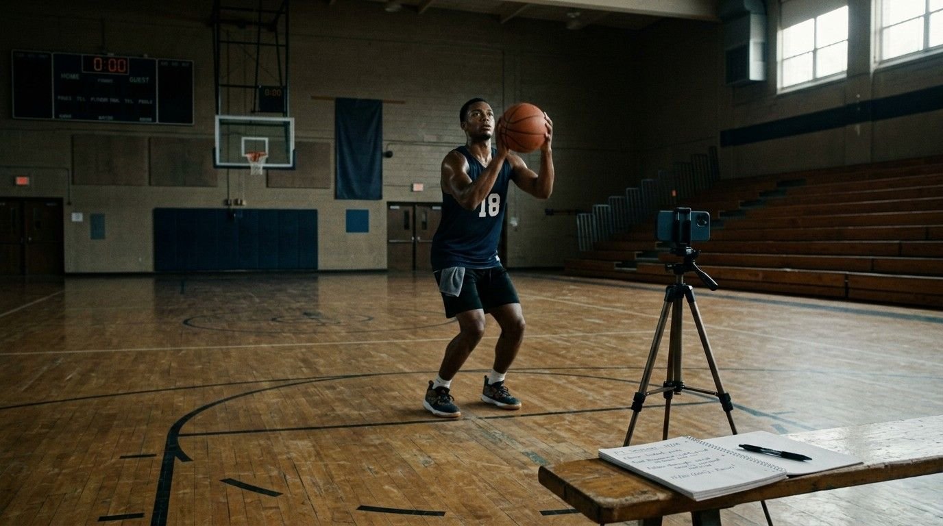 Basketballer-Practicing-Free-Throws-Best-Laid-Plans