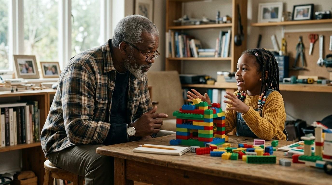 Grandfather-Listening-Granddaughter-Beginners-Mind