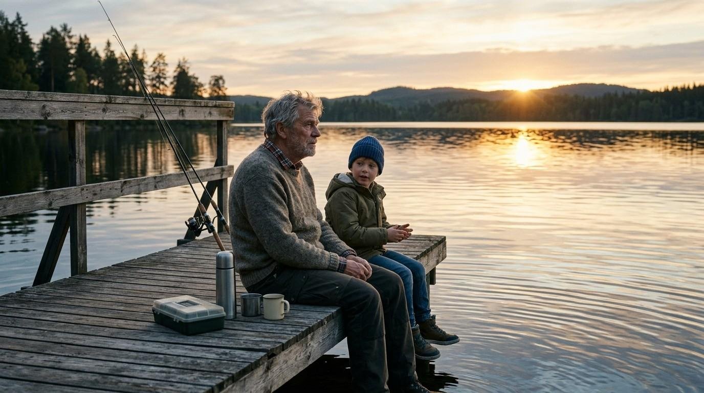 Man-Grandson-Fishing-Living-Life-To-The-Fullest