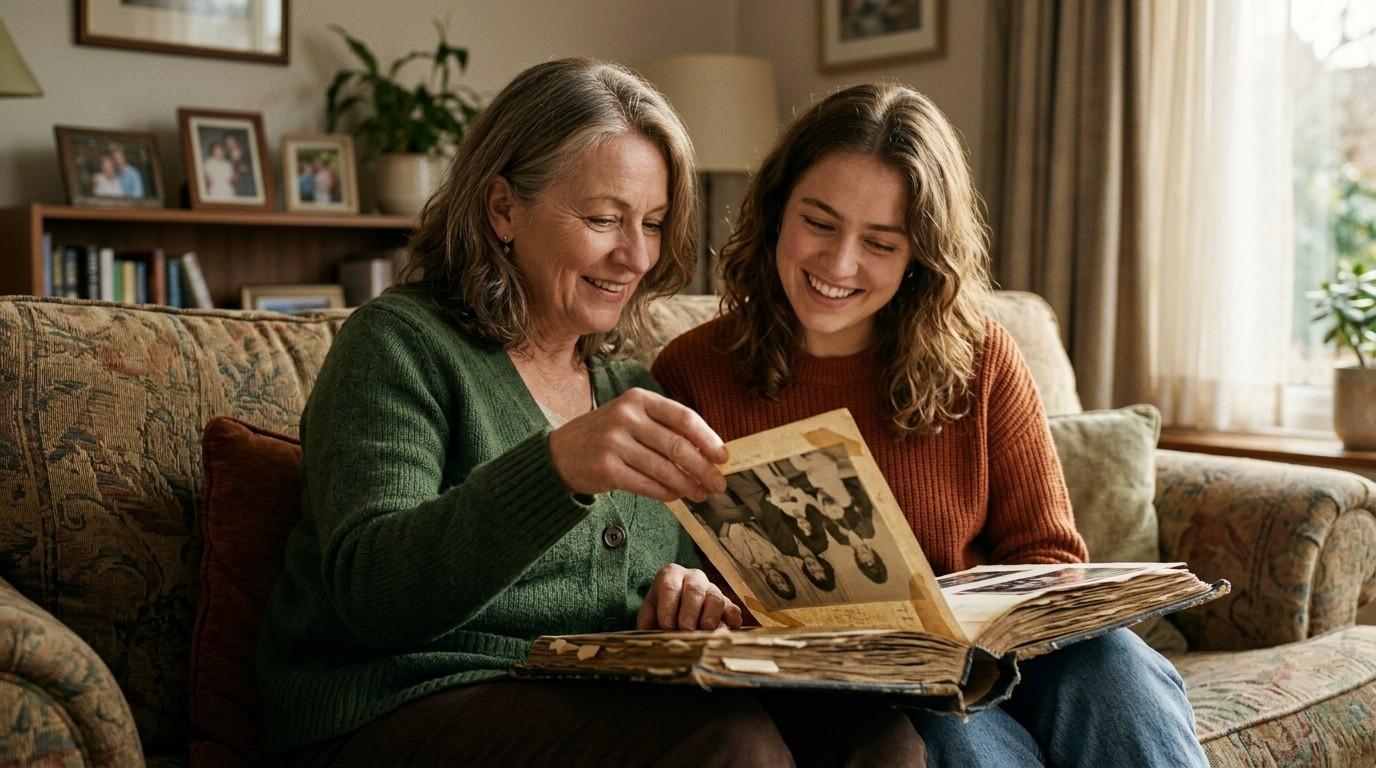 WabiSabi: The Compelling Case Against Chasing Perfection 1 Mother-Daughter-Looking-At-Old-Photos-Wabisabi