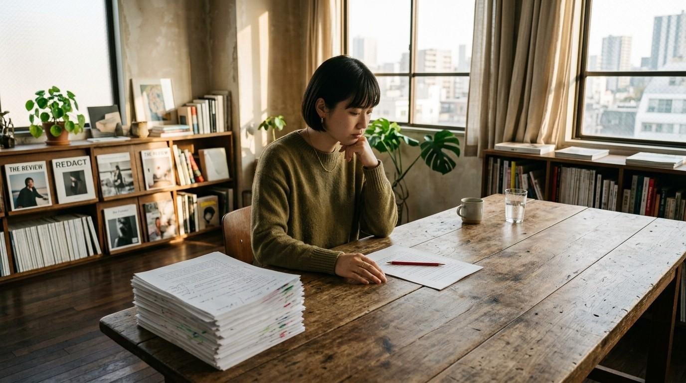 Editor-Reviewing-Manuscript-Pages-Less-Is-More