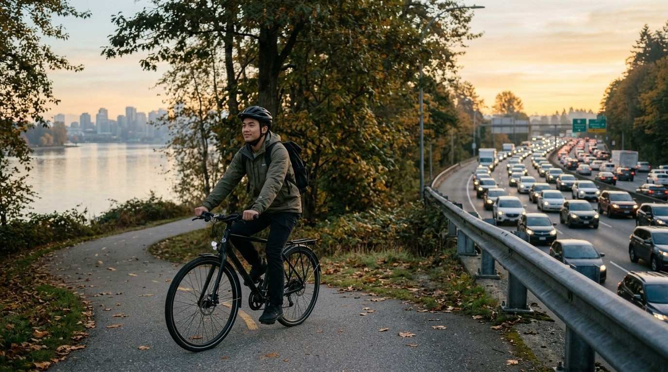 Man-Cycling-On-Riverside-Path-Slow-Living