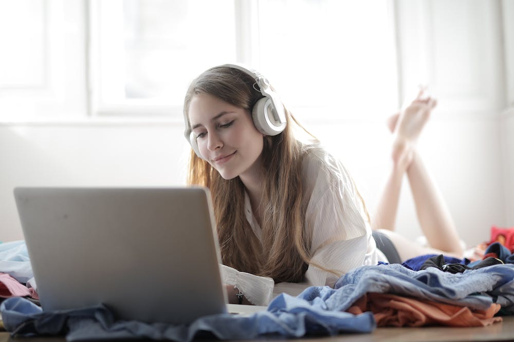 Holistic-health-woman-listening-podcast