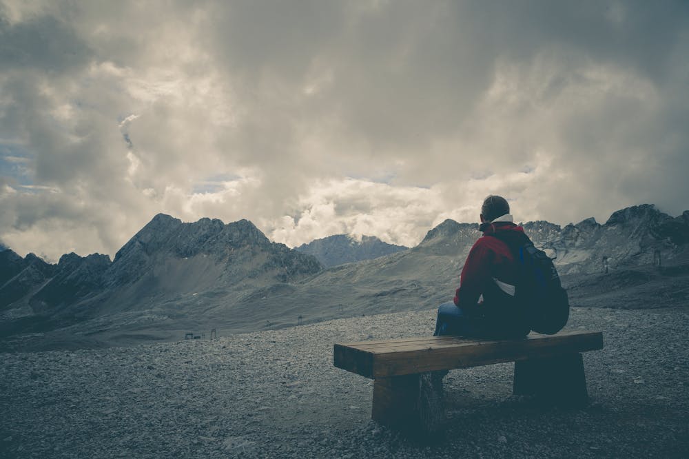 Inner-peace-person-sitting-on-bench