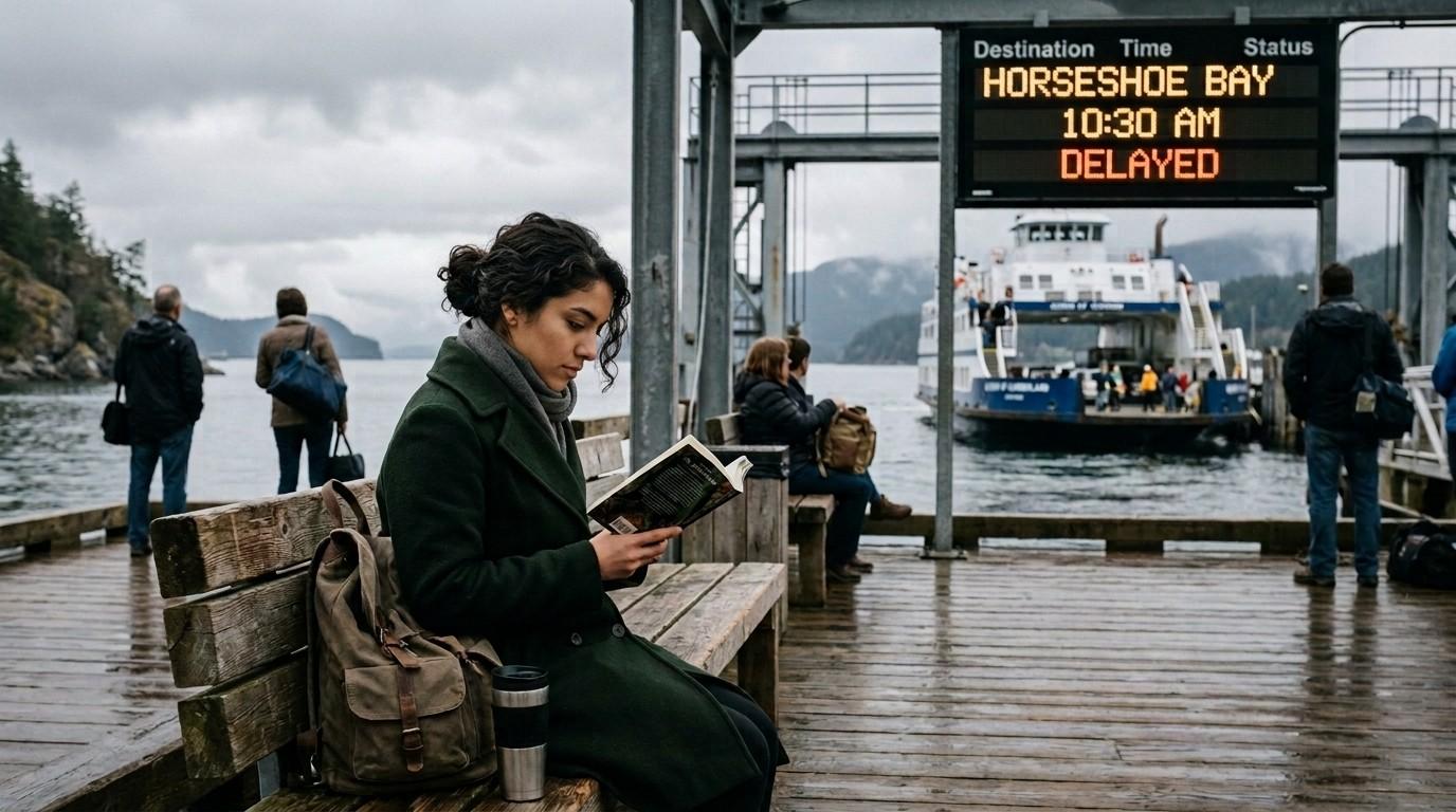 Woman-Reading-Book-at-Terminal-Uncertain-Times
