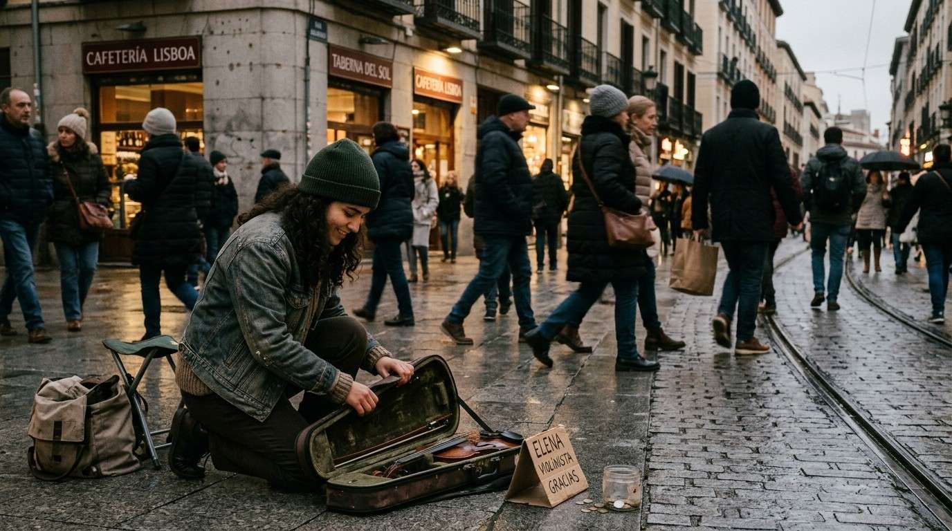 Busking-Violinist-Packing-Instrument-Influencer-Culture