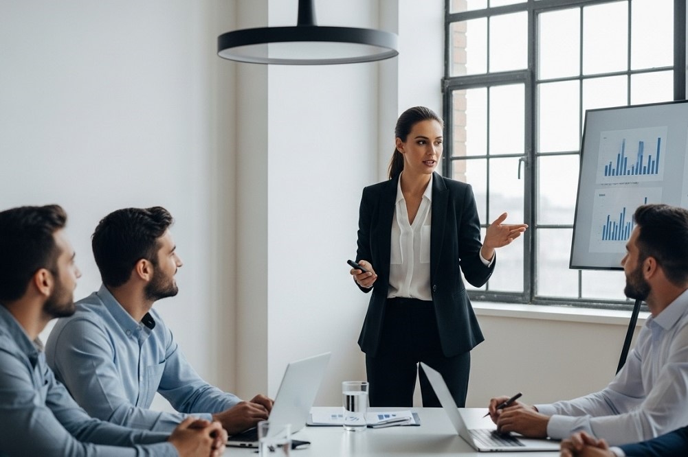 Business-Woman-Giving-A-Presentation