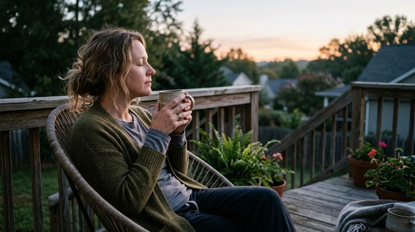 Woman-Sitting-On-Back-Porch-Unrecognizable