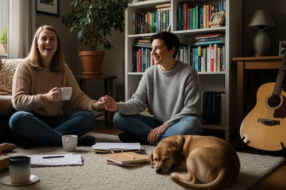 Group-of-Friends-Laughing-Enjoying-Coffee
