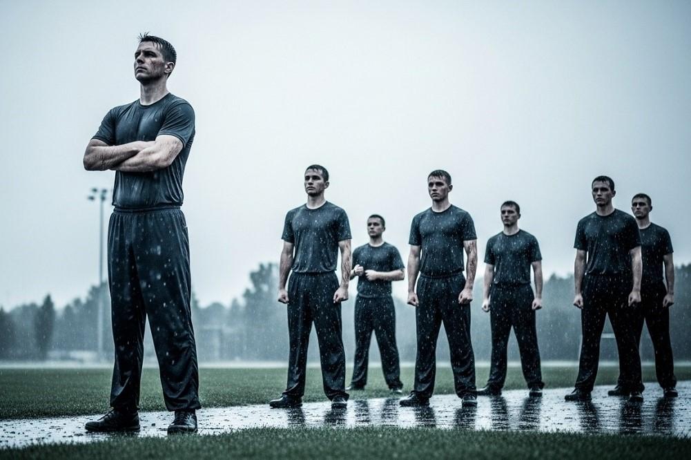 Group-of-Trainees-On-Wet-Field