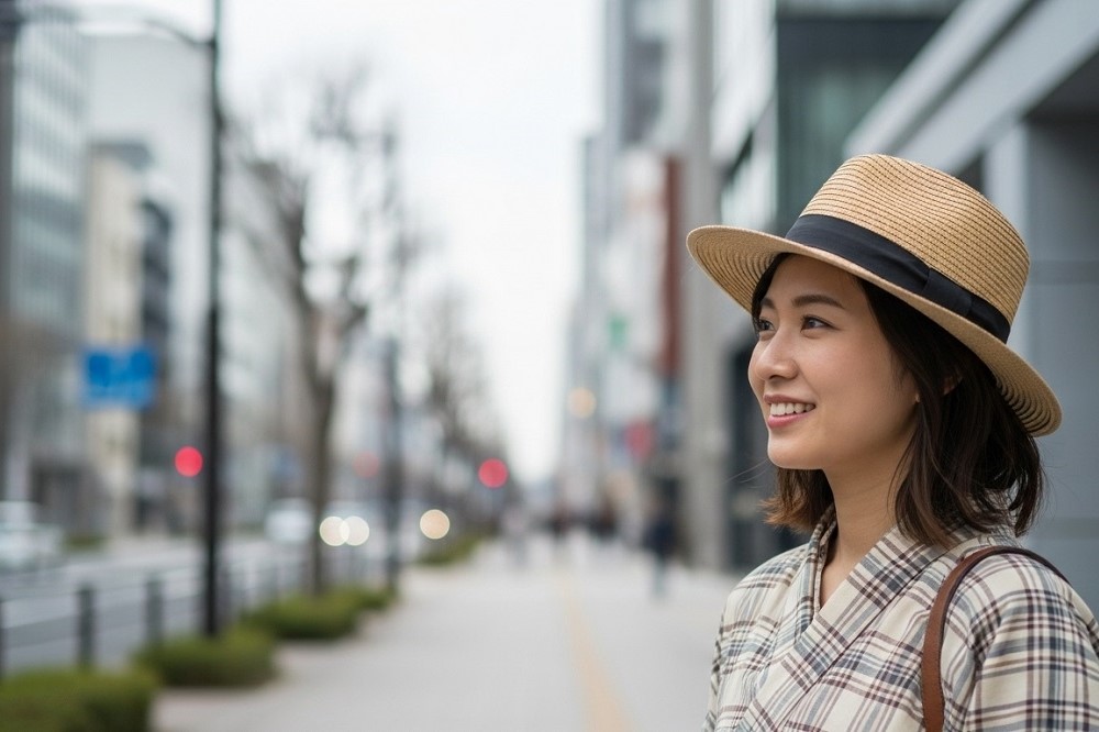 Hustle-Culture-Woman-Smiling-on-Street