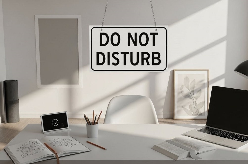 Minimalist-Room-with-Do-Not-Disturb-Sign