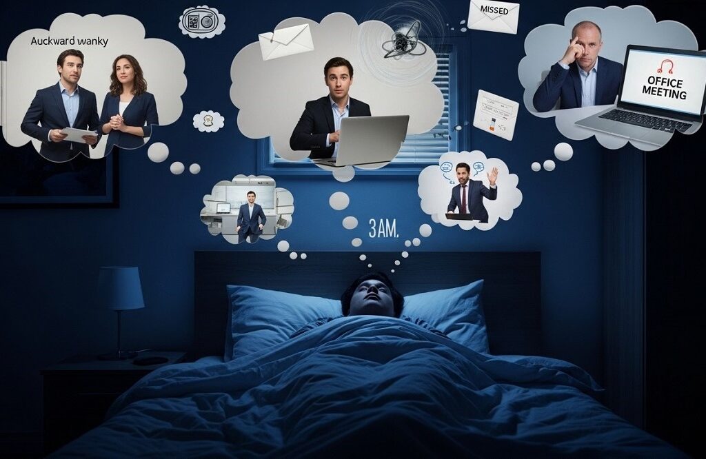 Man-Wide-Awake-In Bed-Thought-Bubbles