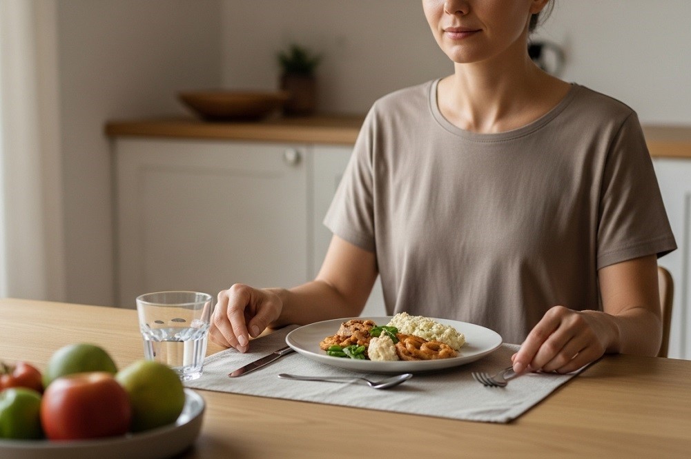 Woman-At-Table-With-Simple-Meal