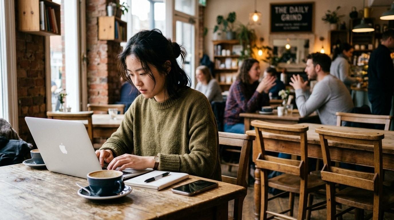 AI Psychosis and the Strange Comfort of Being Understood 1 Woman-Using-Laptop-In-Cafe-AI-Psychosis