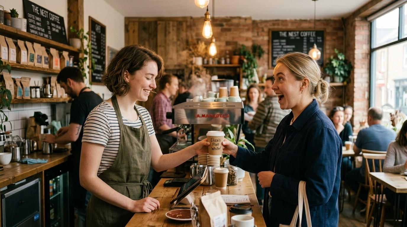 Café-Owner-Welcoming-Customer-How-to-Be-More-Likeable