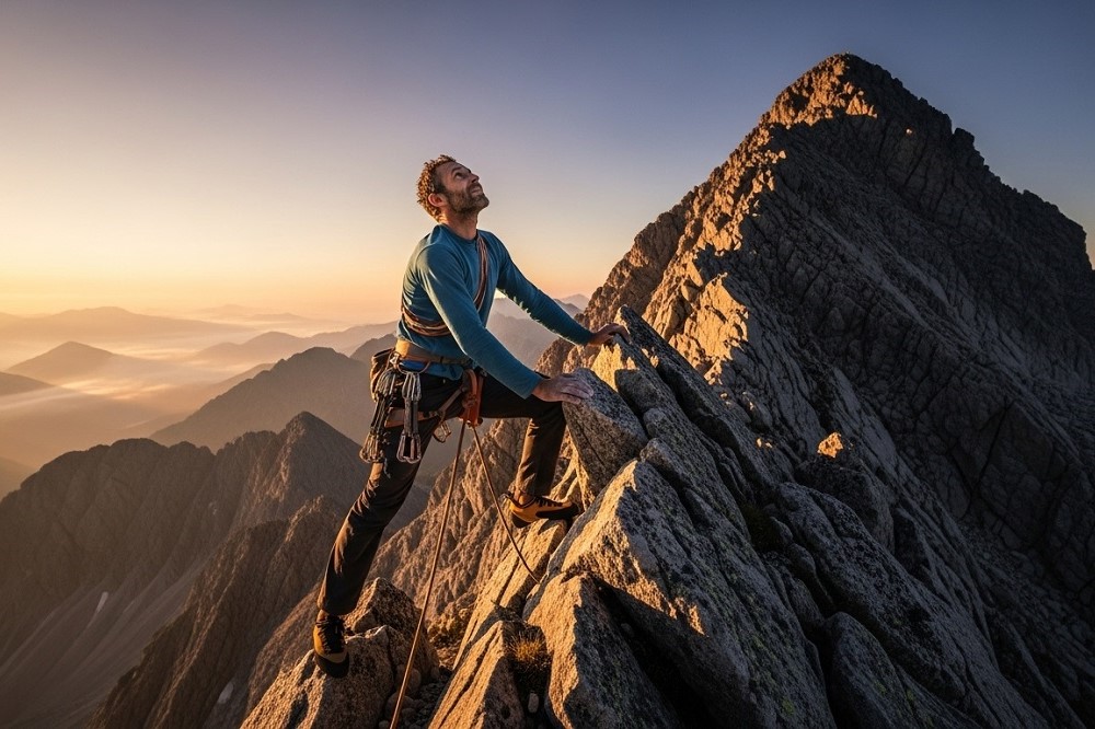 Man-climb-a-steep-mountain-limiting-beliefs