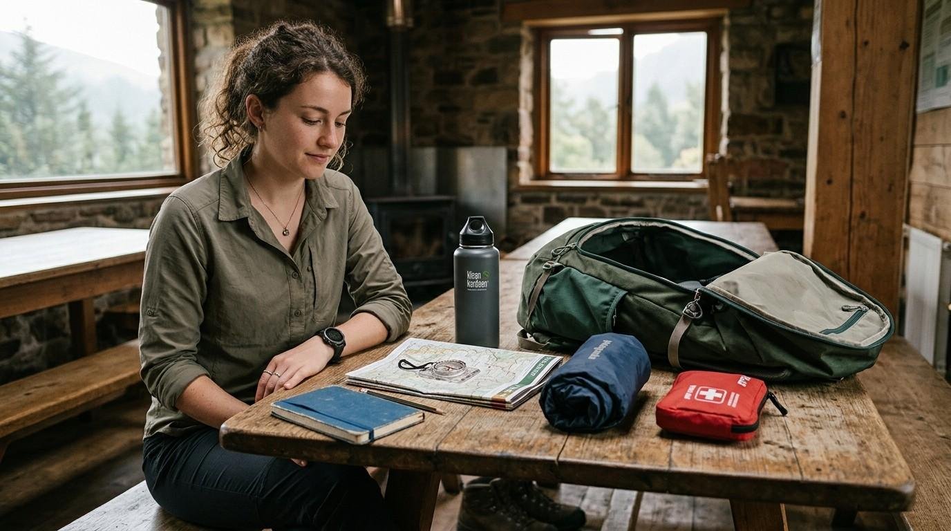 Hiker-Arranging-Backpack-on-Table-Less-Is-More