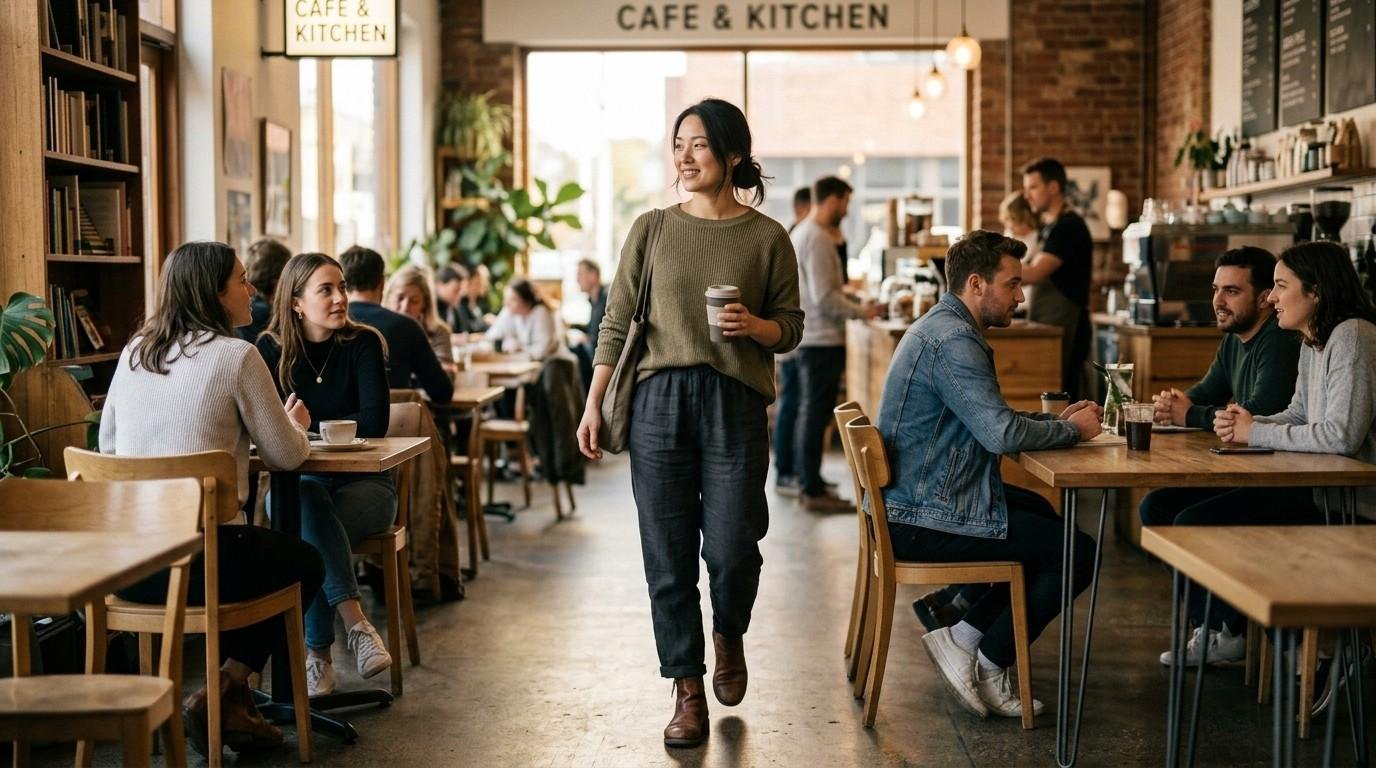 Woman-Enters-Cafe-How To Be More Attractive