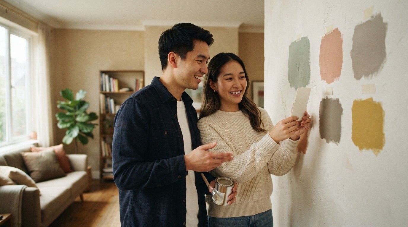 Couple-Holding-Paint-Samples-wall-Designing-Your-Life
