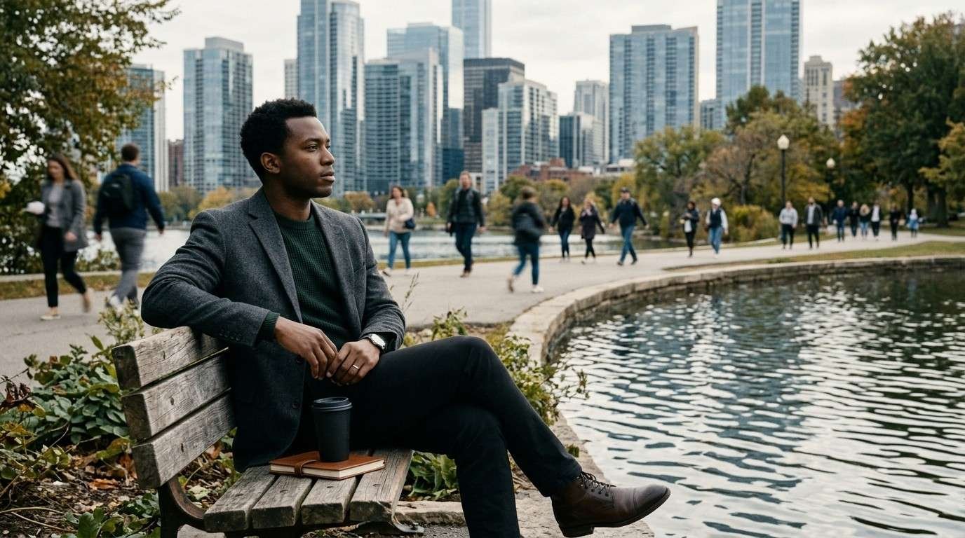Man-Sitting-On-Bench-Slow-Living