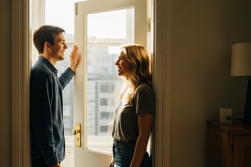 A-Couple-Standing-By-Doorway-Smiling-Situationship