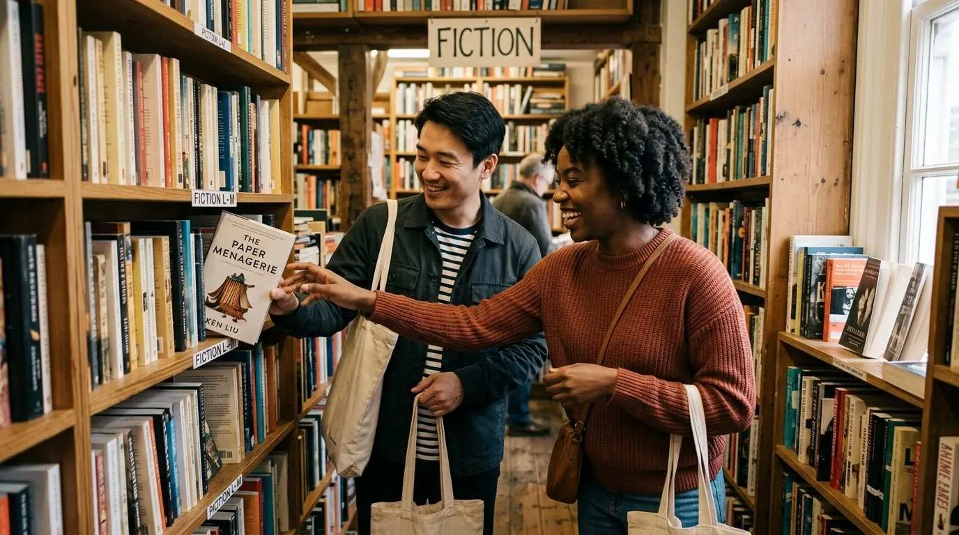 Man-and-Woman-Reaching-for-Same-Book-Situationship
