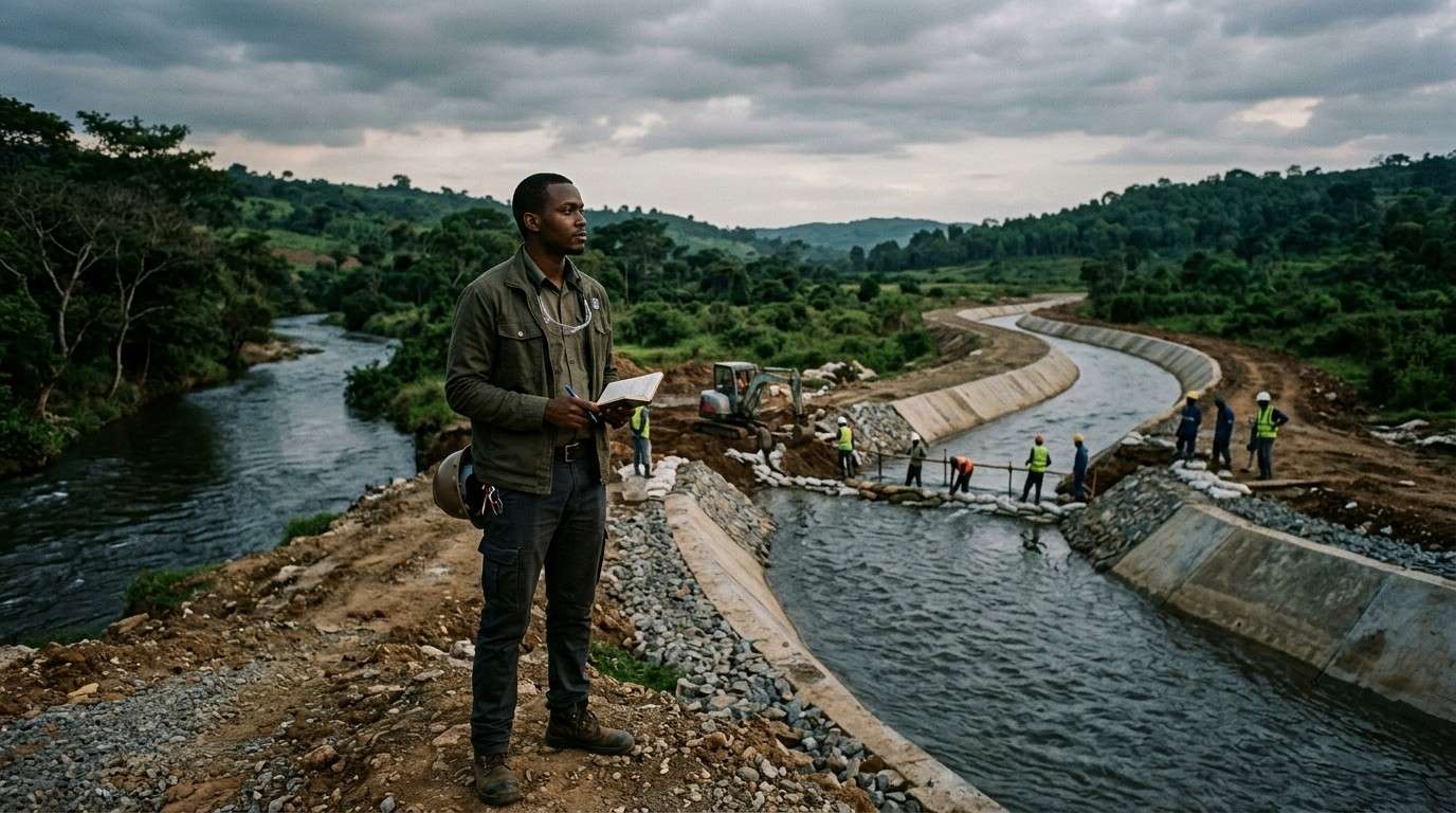 Engineer-Standing-Beside-River-Unrecognizable