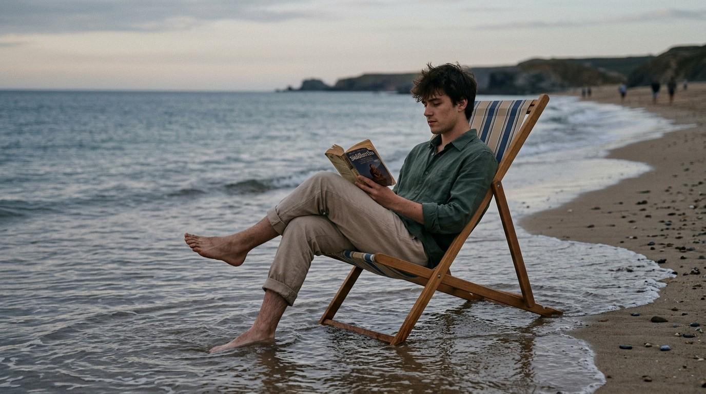 Man-Reading-by-the-Beach-Social-Media-Detox