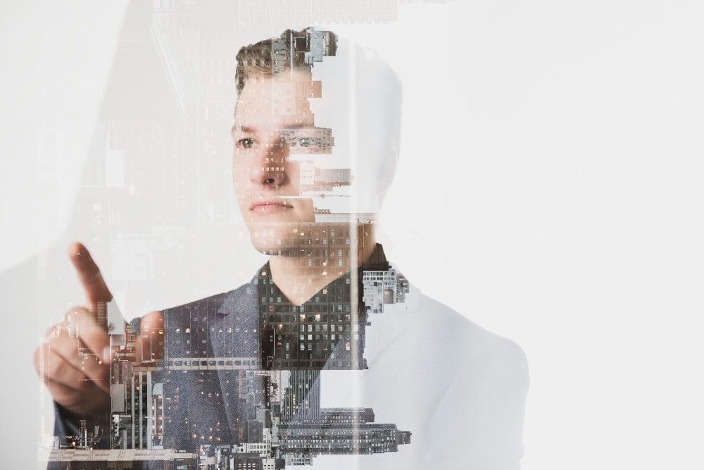 Person-working-on-virtual-screen-Unrecognizable