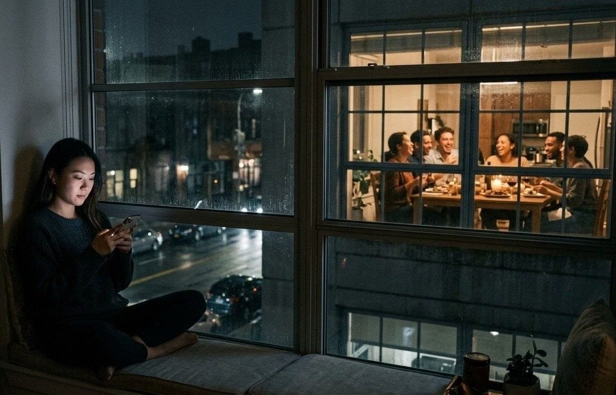 Person-Looking-At-Smartphone-By-Window-AI-Companions