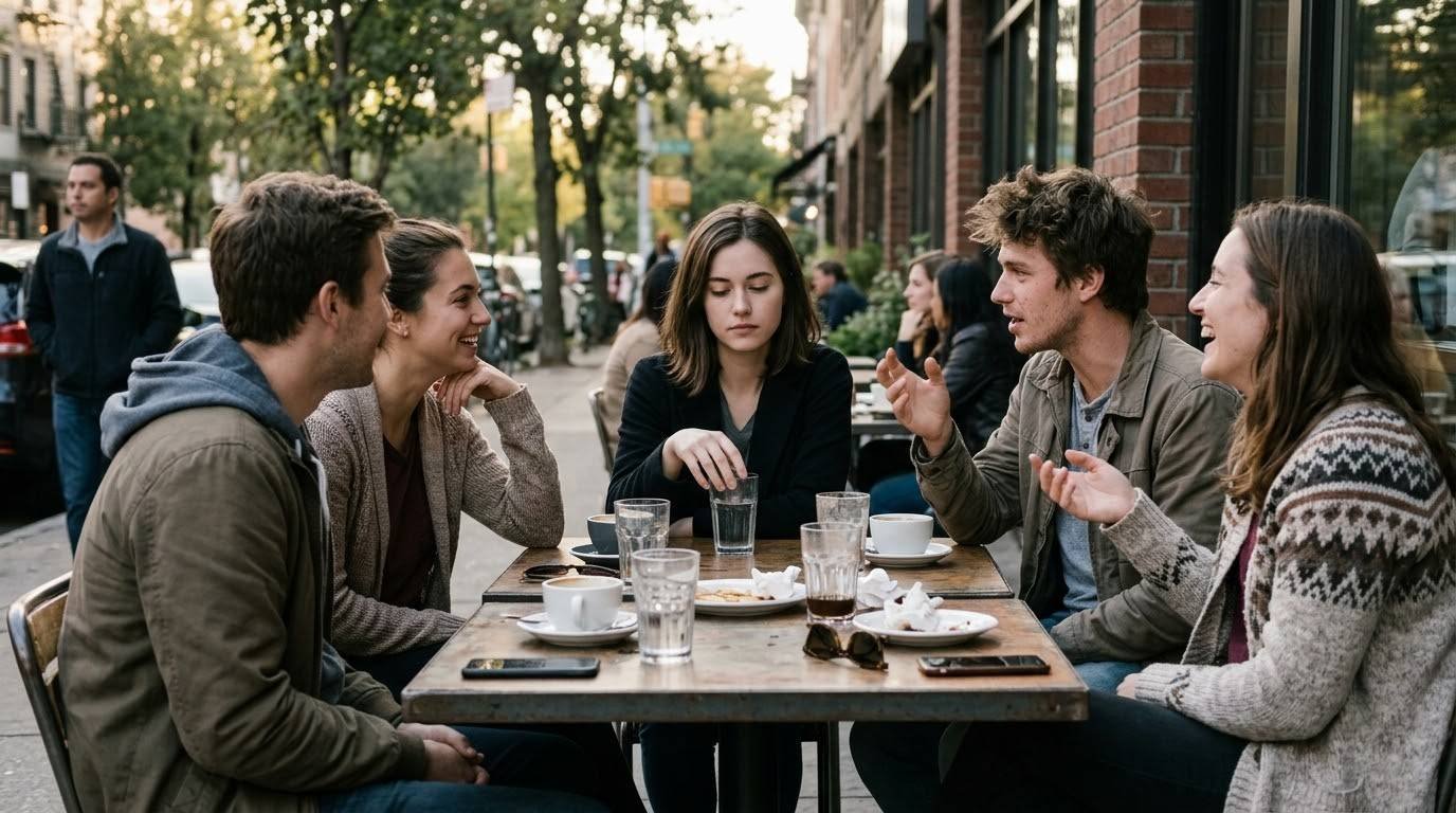Friends-Conversing-At-Outdoor-Cafe-Anhedonia